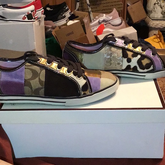 COACH DAWNELL PATCHWORK 💯 AUTHENTIC SNEAKERS - Picture 2 of 14